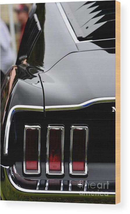 Mustang Wood Print featuring the photograph Terra Nova HS Car Show #2 by Dean Ferreira