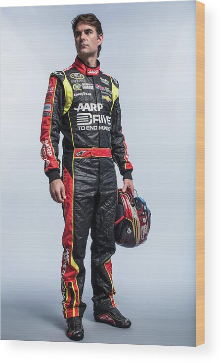 Jeff Gordon Wood Print featuring the photograph 2013 Nascar Sprint Cup Series Stylized by Nick Laham