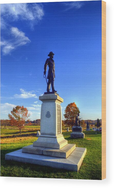 Fall In Gettysburg Pennsylvania Usa Wood Print featuring the photograph Fall in Gettysburg Pennsylvania USA #21 by Paul James Bannerman