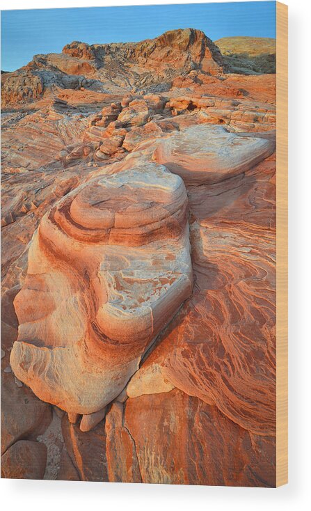 Valley Of Fire State Park Wood Print featuring the photograph Nevada Desert #10 by Ray Mathis