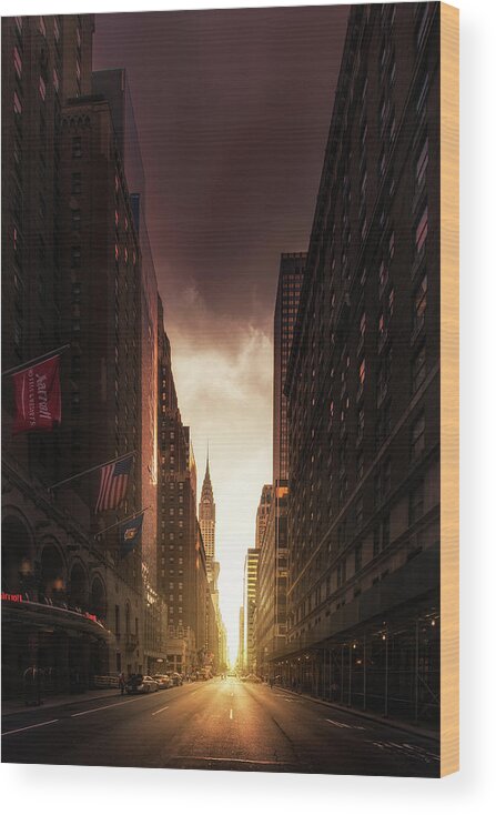 Nyc Wood Print featuring the photograph (+) #3 by David Mart?n Cast?n