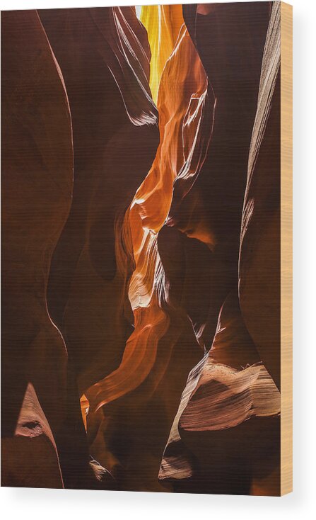 Sand Wood Print featuring the photograph Antelope Slot Canyon #3 by Andrew Soundarajan