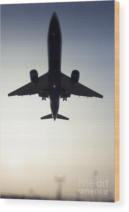 Airplane Wood Print featuring the photograph Flight #3 by Greg Bajor