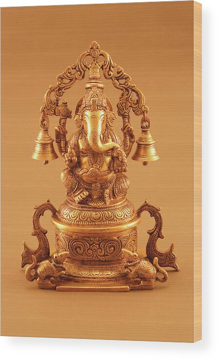 Hinduism Wood Print featuring the photograph Statue Of Lord Ganesh #3 by Visage