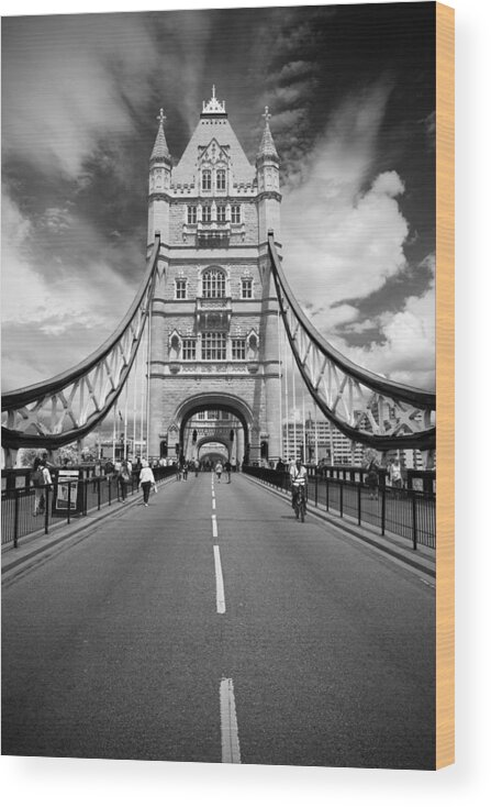 Tower Bridge Wood Print featuring the photograph Tower Bridge in London #3 by Chevy Fleet