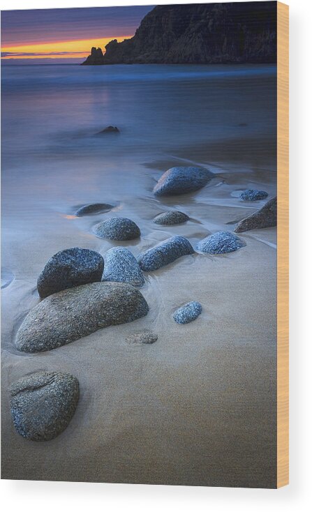Seascape Wood Print featuring the photograph Campelo Beach Galicia Spain by Pablo Avanzini