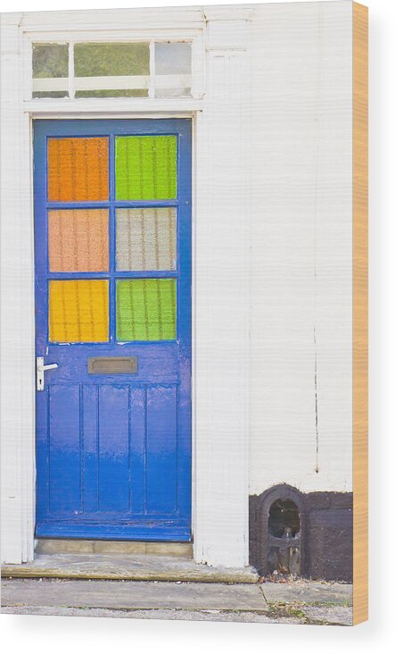 Address Wood Print featuring the photograph Front door #4 by Tom Gowanlock