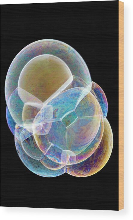 Soap Bubble Wood Print featuring the photograph Soap Bubbles #5 by Lawrence Lawry