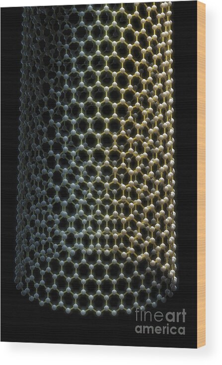 Carbon Nanotube Wood Print featuring the photograph Carbon Nanotube #6 by Science Picture Co