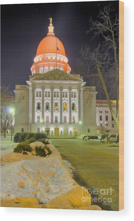 Capitol Wood Print featuring the photograph Madison capitol by Steven Ralser