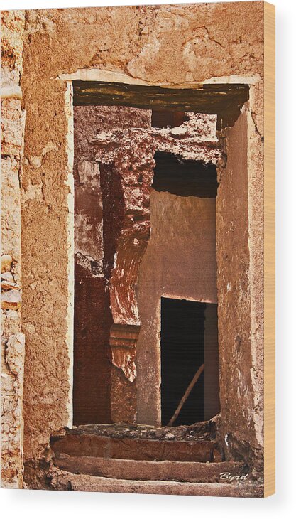 Ruins Wood Print featuring the photograph Abandoned -- Kasbah in Morocco by Christopher Byrd