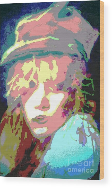 Rebel Wood Print featuring the mixed media Age Of Aquarius by Jacqueline McReynolds