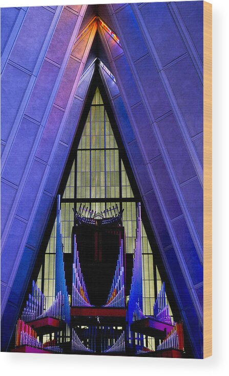 Air Force Wood Print featuring the photograph Air Force Academy Chapel by Michael Ash