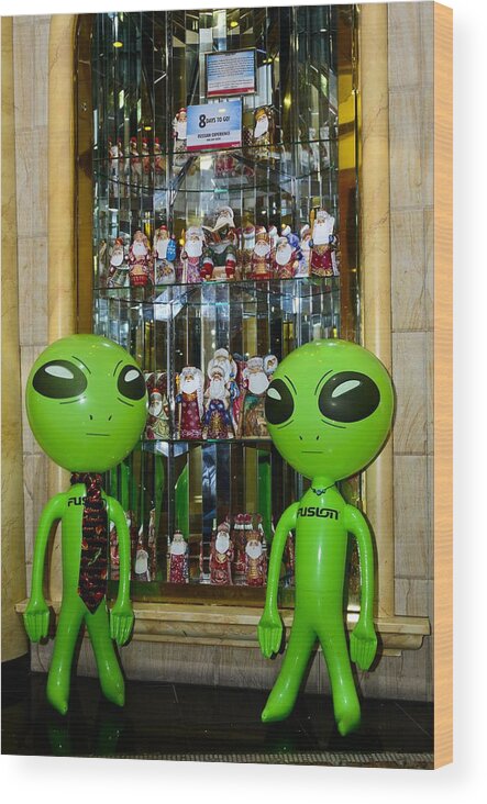 Alien Wood Print featuring the photograph Alien Christmas Tour by Richard Henne