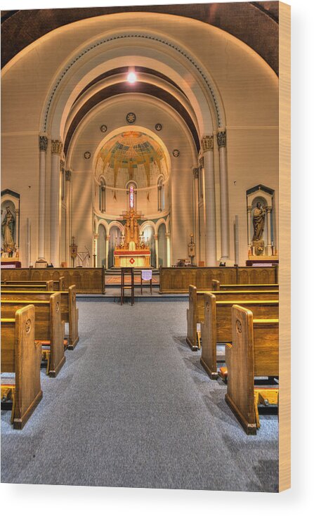 Mn Churches Wood Print featuring the photograph All Saints Catholic Church by Amanda Stadther