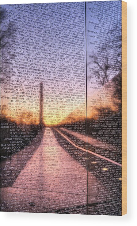 Vietnam Wall Wood Print featuring the photograph Always Remembered by JC Findley