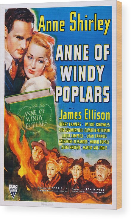 1940 Movies Wood Print featuring the photograph Anne Of Windy Poplars, Us Poster Art by Everett