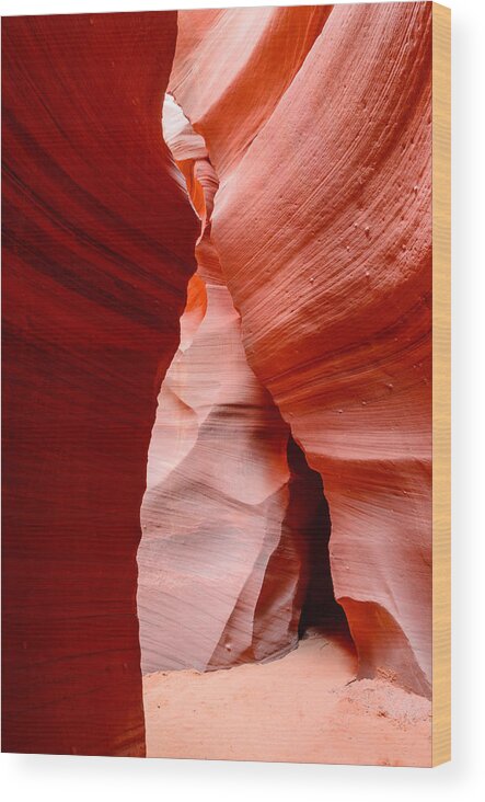 Antelope Canyon Wood Print featuring the photograph Antelope Anteroom by Jason Chu