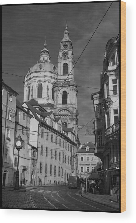 Prague Wood Print featuring the photograph Approach by Jason Wolters