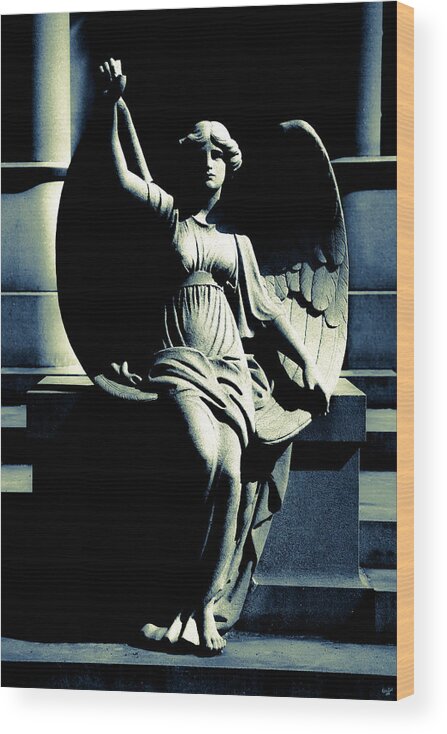 Angel Wood Print featuring the photograph Art Deco Angel by Chris Lord