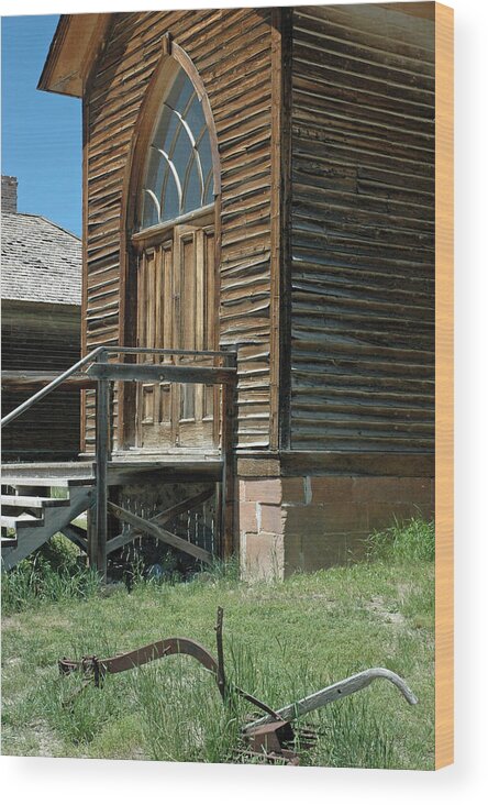 Montana Wood Print featuring the photograph Bannack Church by Bruce Gourley