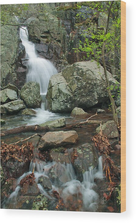Waterfalls Wood Print featuring the photograph Below Mina Sauk Falls On Taum Sauk Mountain 3 by Greg Matchick