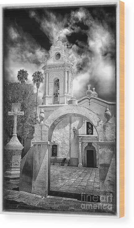 Bernal Wood Print featuring the photograph Bernal Church by Barry Weiss