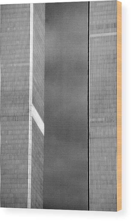 Architecture Wood Print featuring the photograph Between the tower's by John Schneider