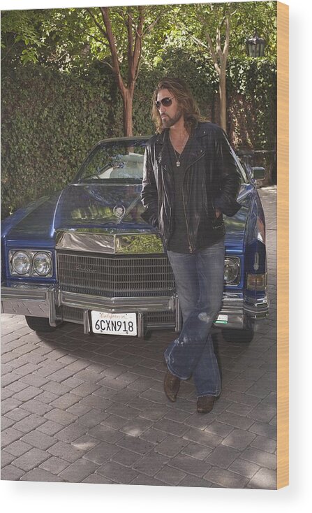 Country And Western Music Wood Print featuring the photograph Billy Ray Cyrus In Los Angeles by Jim Steinfeldt