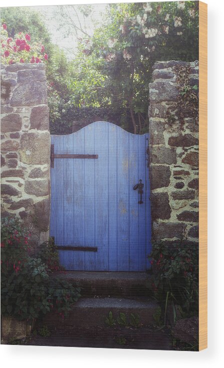 Blue Wood Print featuring the photograph Blue Gate by Joana Kruse