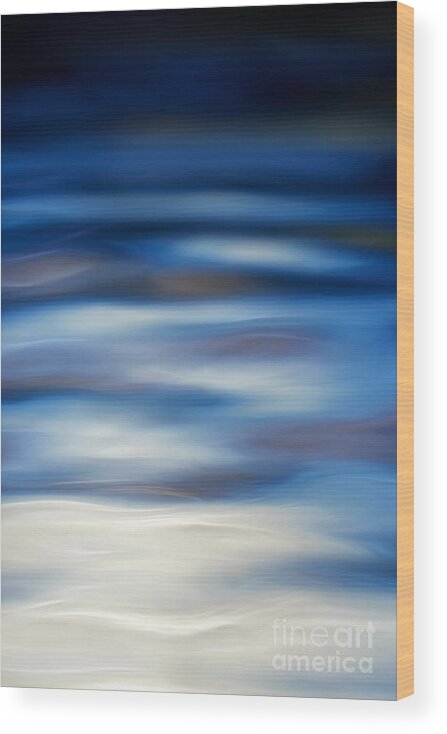Water Wood Print featuring the photograph Blue Ripple by Tim Gainey
