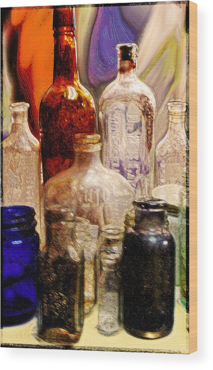 Bottles Wood Print featuring the photograph Bottled by John Anderson