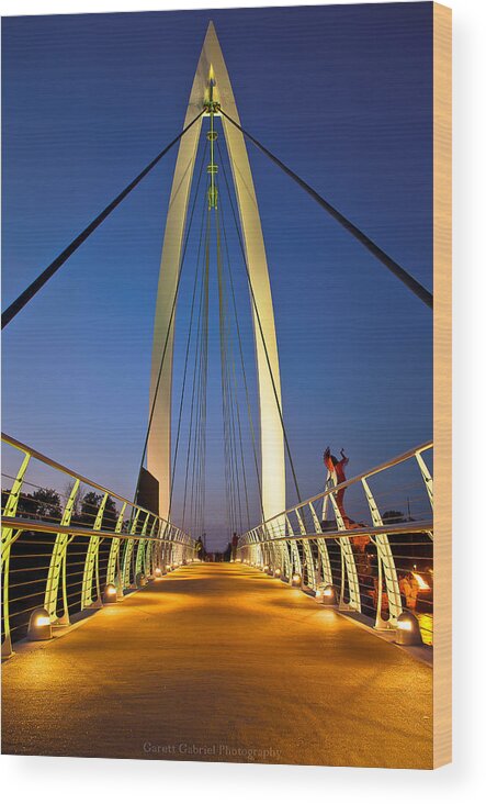 Bridges Wood Print featuring the photograph Bridge with Light by Garett Gabriel