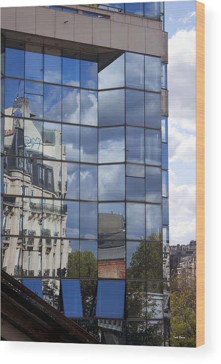 Building Reflected Wood Print featuring the photograph Building Reflected by Ivete Basso Photography
