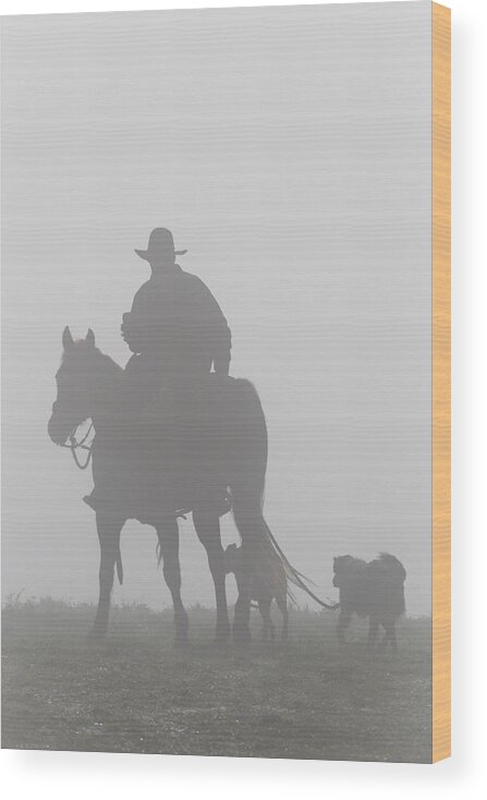 Cowboy Wood Print featuring the photograph Californios 37 by Diane Bohna