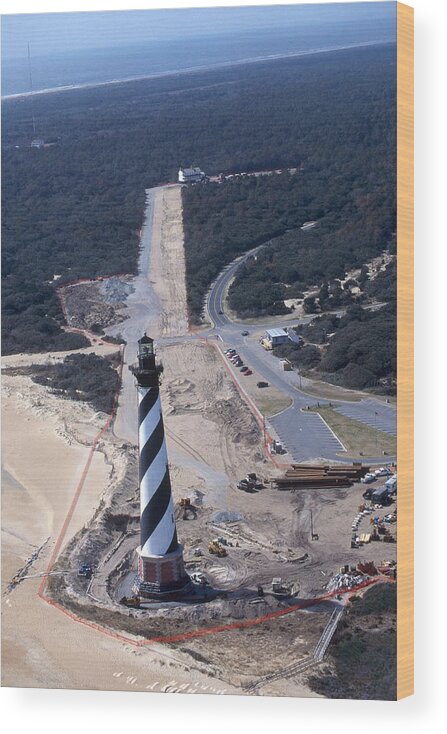 North Carolina Wood Print featuring the photograph Cape Hatteras Lighthouse Relocation by Bruce Roberts