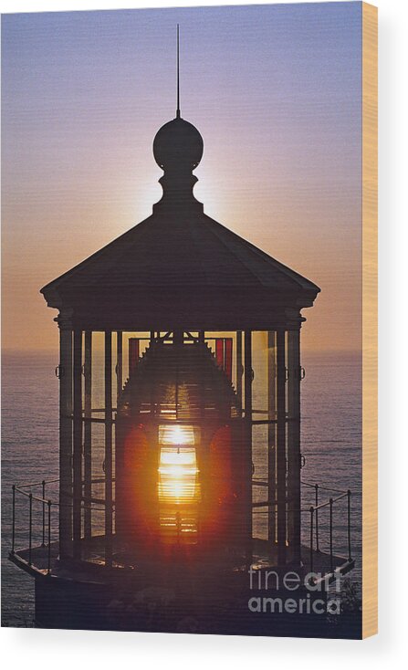 Lighthouse Wood Print featuring the photograph Cape Meares Lighthouse by Douglas Taylor