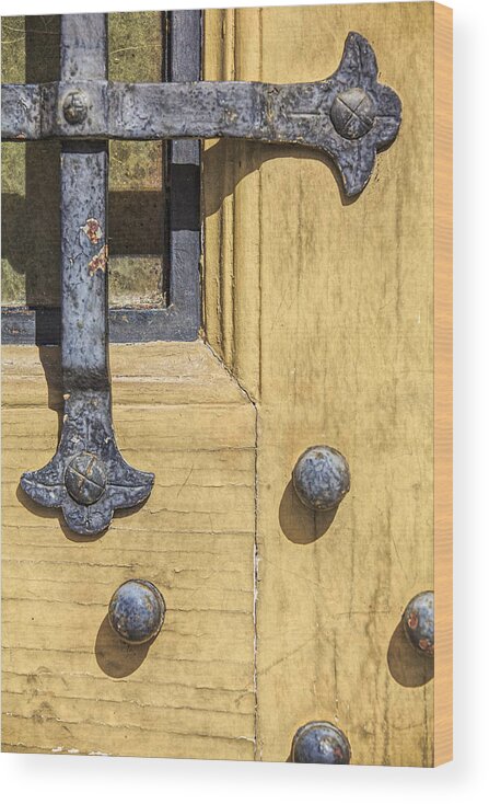 Aged Wood Print featuring the photograph Castle Door III by David Letts