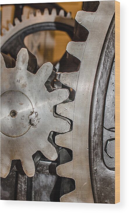 Cogwheels Wood Print featuring the photograph Cause And Effect by Andreas Berthold