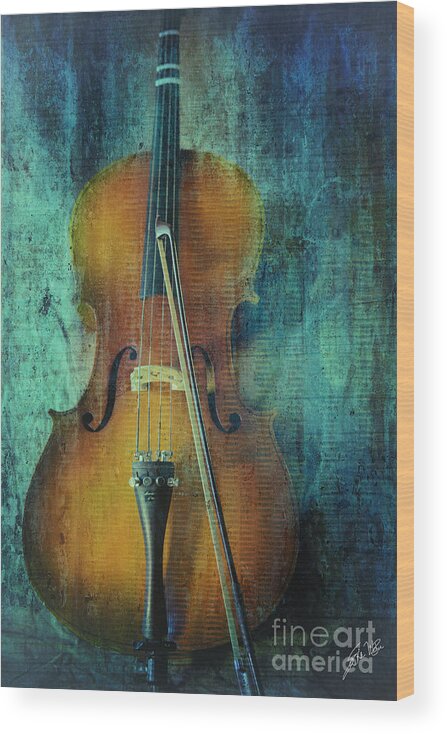 Cello Wood Print featuring the photograph Cello by Erika Weber