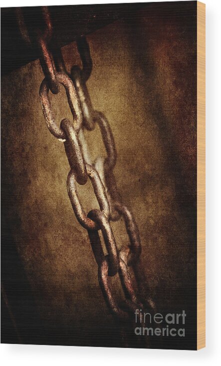 Chain Wood Print featuring the photograph Chains by Jelena Jovanovic