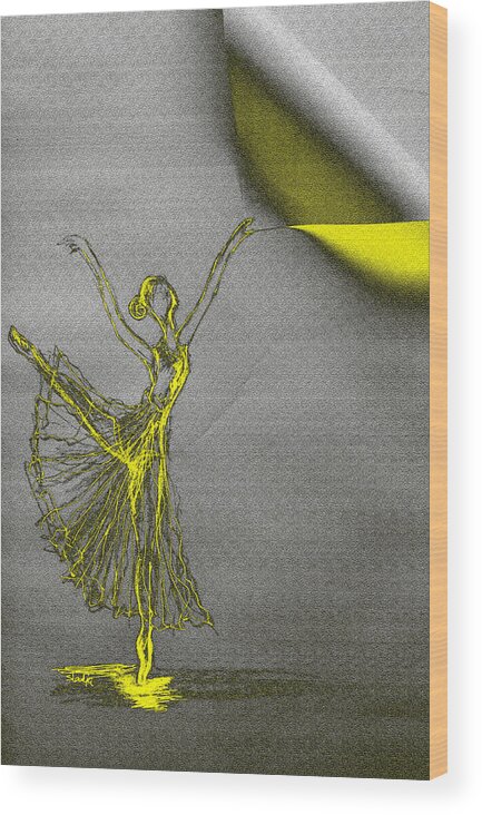 Dance Wood Print featuring the digital art Change A Pose by Sladjana Lazarevic