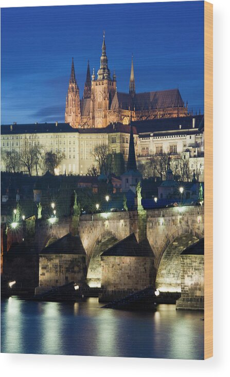 Tranquility Wood Print featuring the photograph Charles Bridge And St Vitus, Prague by * Ohad Redlich Photography *