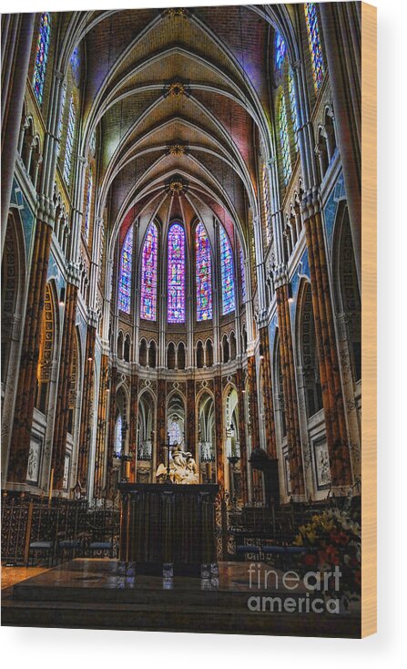 France Wood Print featuring the photograph Chartres by Olivier Le Queinec