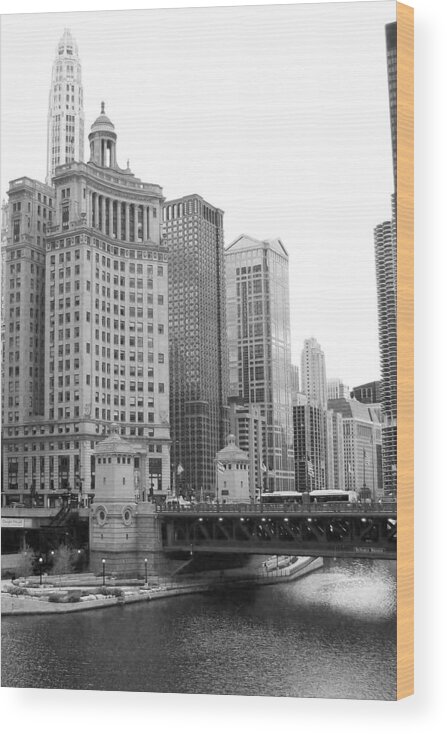 Chicago Downtown Wood Print featuring the photograph Chicago Downtown 2 by Bruce Bley