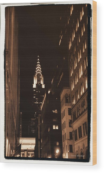 New York Wood Print featuring the photograph Chrysler Building by Donna Blackhall