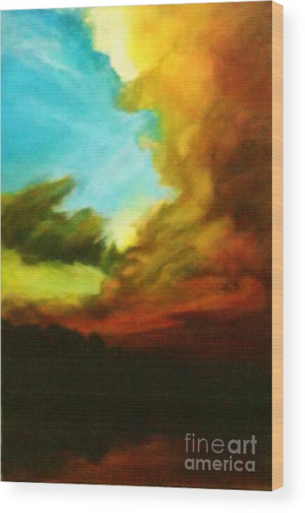 Landscape Wood Print featuring the photograph Chuluota Sunset 2 by Tamara Michael