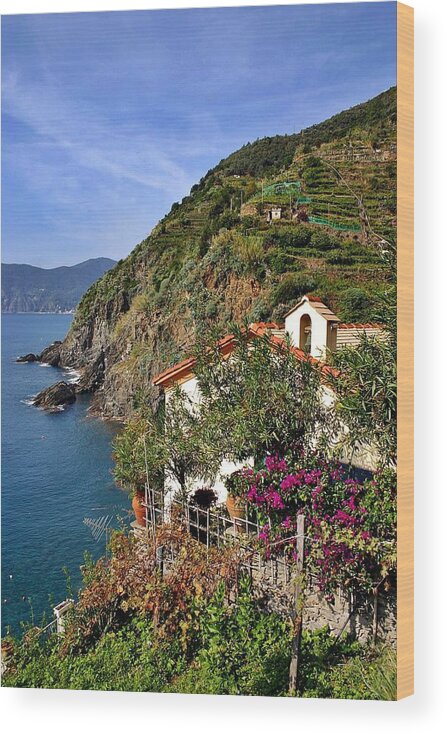 Italy Wood Print featuring the photograph Cinque Terre Seaside by Henry Kowalski