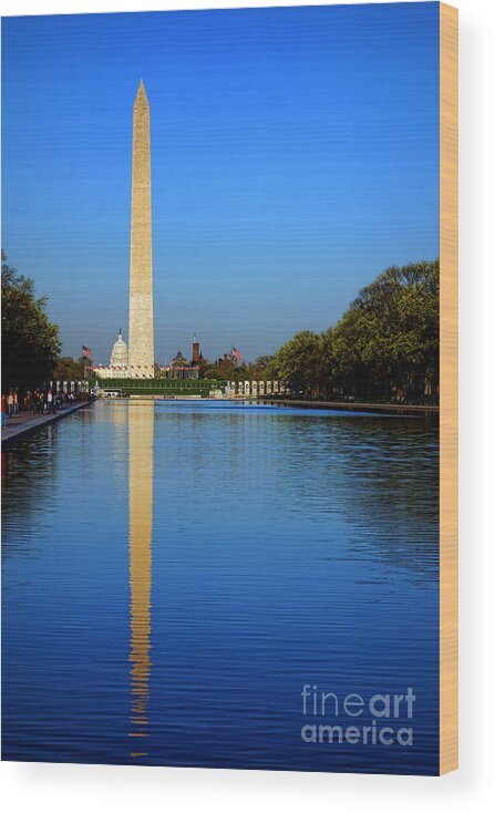 D.c. Wood Print featuring the photograph Classic Washington by Olivier Le Queinec