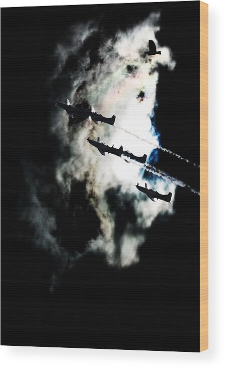 Aviation Wood Print featuring the photograph Cloud Formation by Paul Job